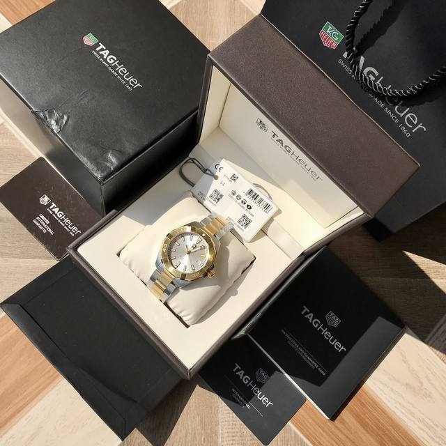 新款硬货，Original Tagheuer,泰格豪雅竞潜系列 男表。 ~41Mm表径，蓝宝石镜面，超强夜光指针，原装Swiss Ronda石英机芯，支持拆机验